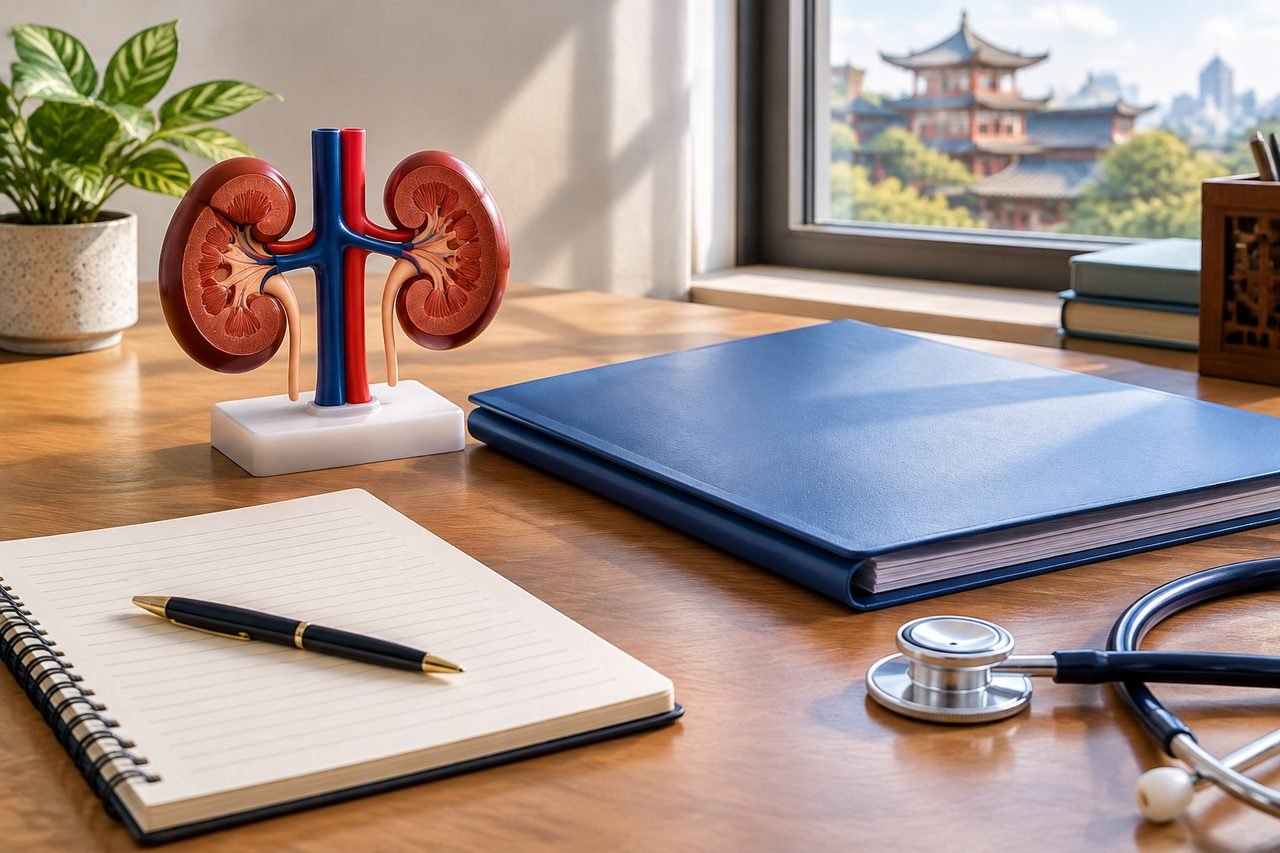 Editorial illustration: Kidney Removal Surgery in China: How Existing Health Conditions Affect Assessment