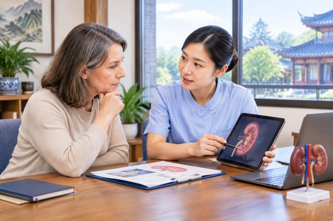 AI illustration: Considering Kidney-Sparing Surgery in China: Questions About Feasibility