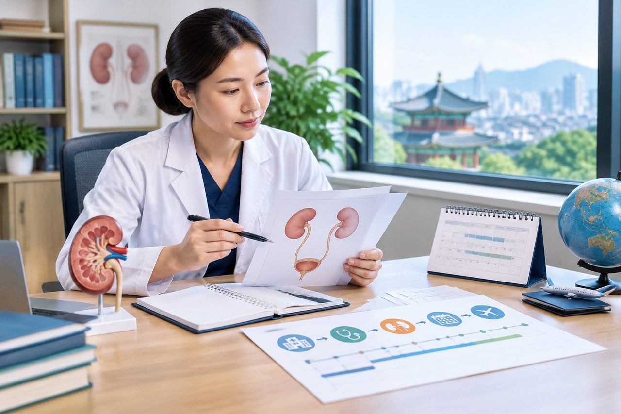 Editorial illustration: Pyeloplasty in China: Separating Medical and Travel Timelines