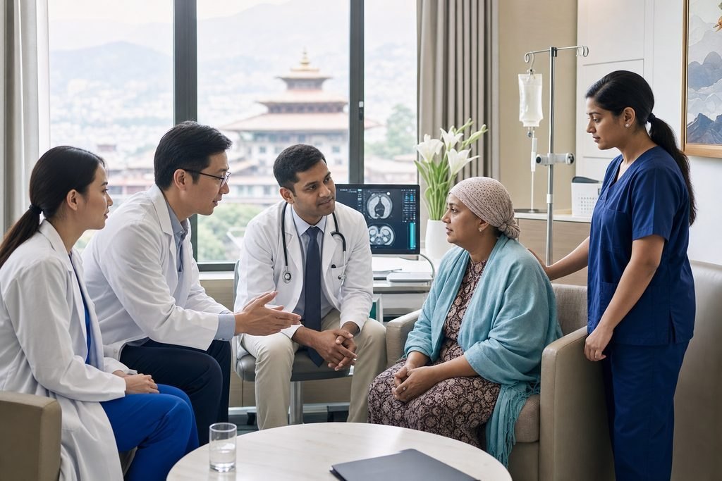 AI illustration: Planning Immunotherapy in China When Your Current Oncologist Is Abroad