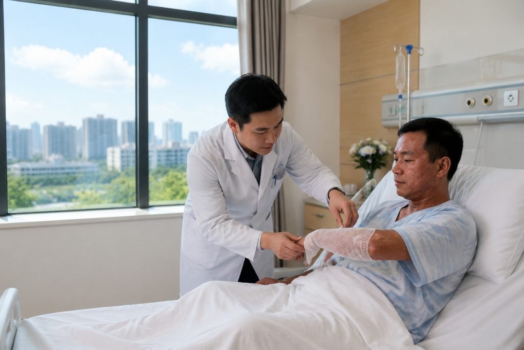 Editorial illustration: Burn Reconstruction in China: Charges Outside the Initial Estimate