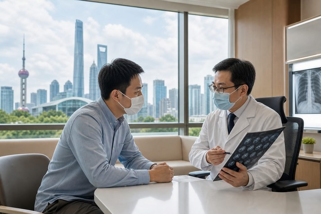 AI illustration: Planning Targeted Cancer Treatment in China With Ongoing Care Abroad
