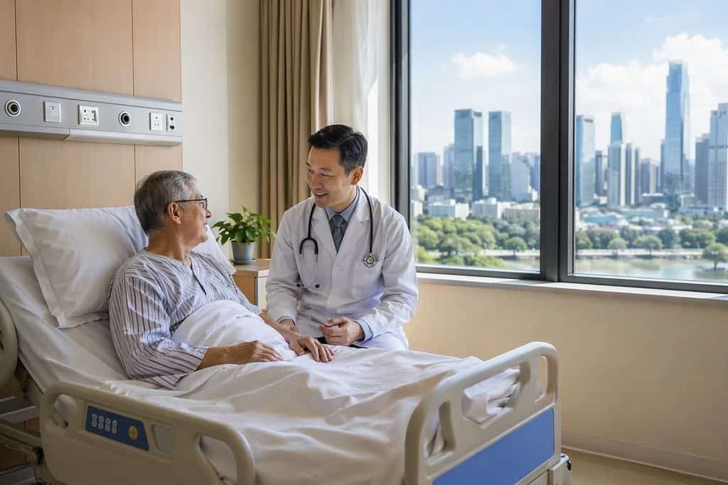 AI illustration: After Cystectomy in China: Arranging Urology and Diversion Support at Home