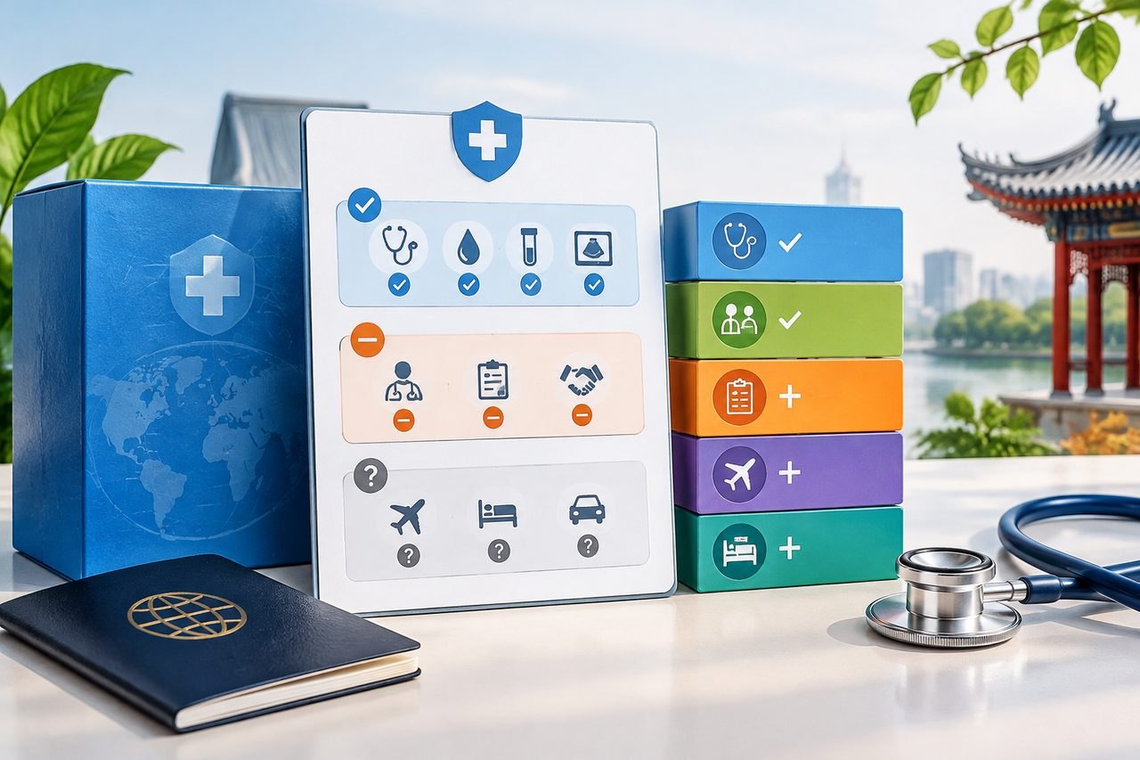 Editorial illustration: General Health Screening in China: Package Price and Additional Charges