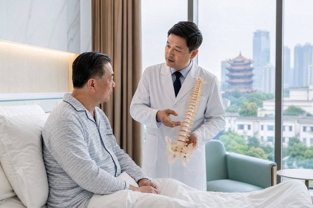 Editorial illustration: Spinal Fusion Surgery in China: Interpreting the Hospital's Preliminary Reply