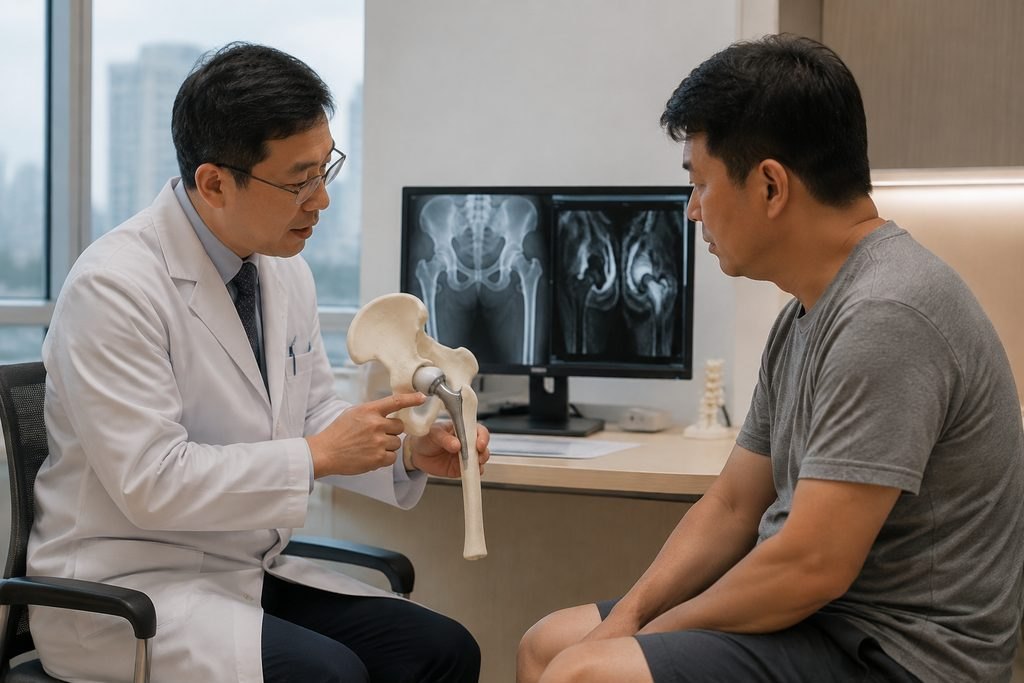 Editorial illustration: Hip Avascular Necrosis in China: Discussing Joint Preservation Versus Replacement