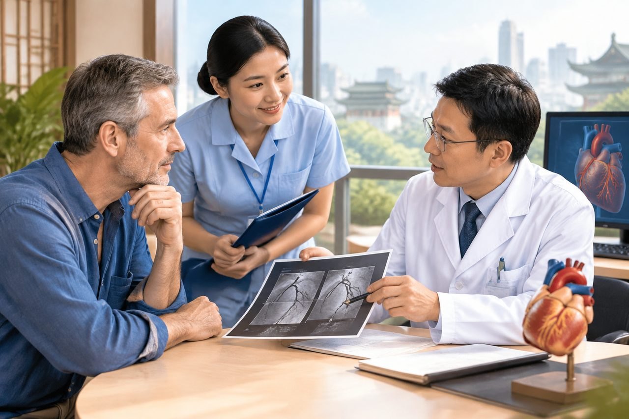 Editorial illustration: Coronary Artery Disease in China: Which Questions Require an In-Person Assessment?