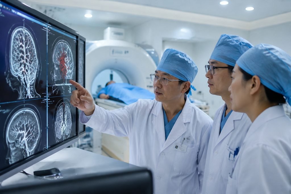 Editorial illustration: Brain AVM Surgery in China: Communicating With Your Home Medical Team