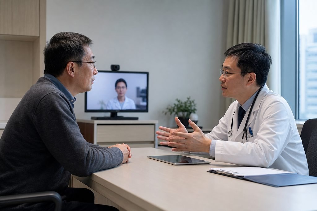 Illustrative cancer-care planning discussion; not a real-patient case.