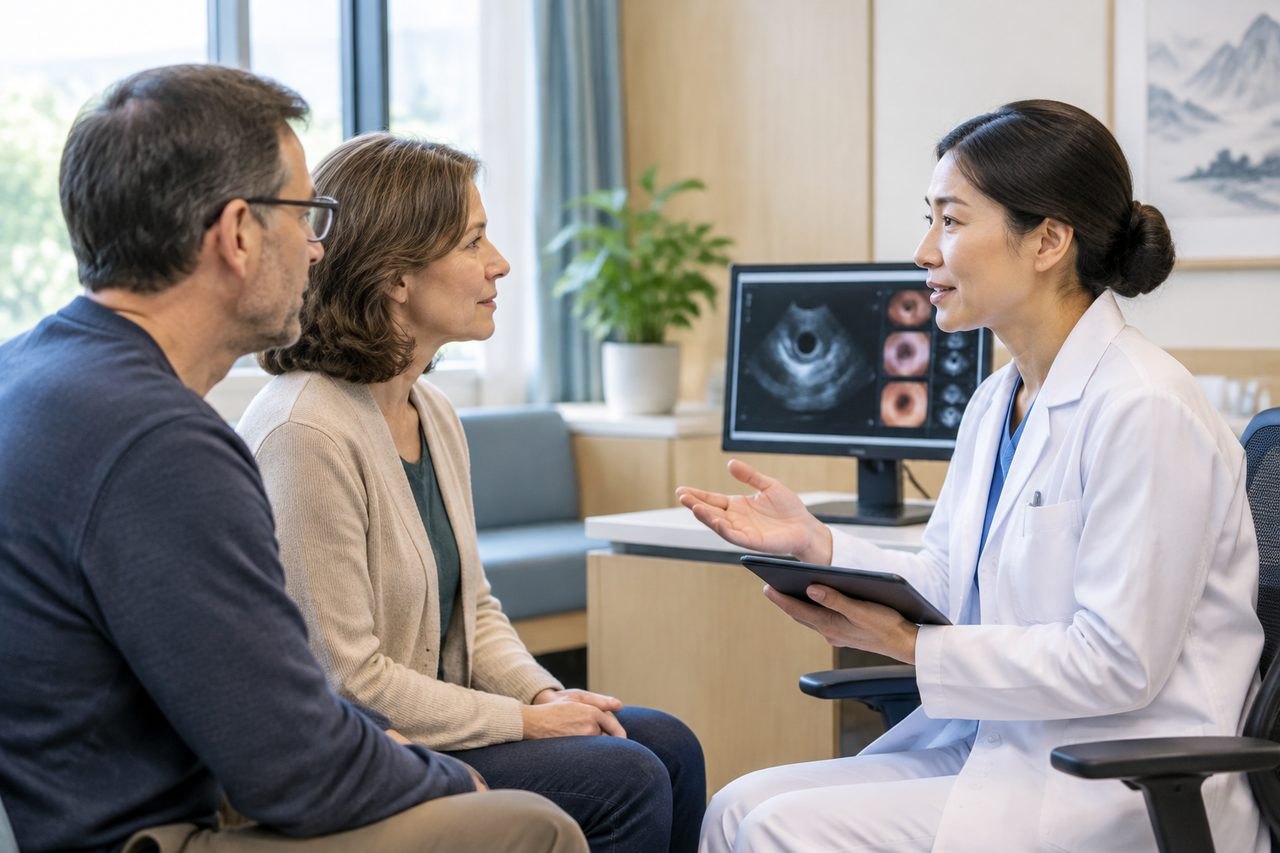 AI illustration: After EUS in China: Getting Reports and Any Sample Results to Your Doctor