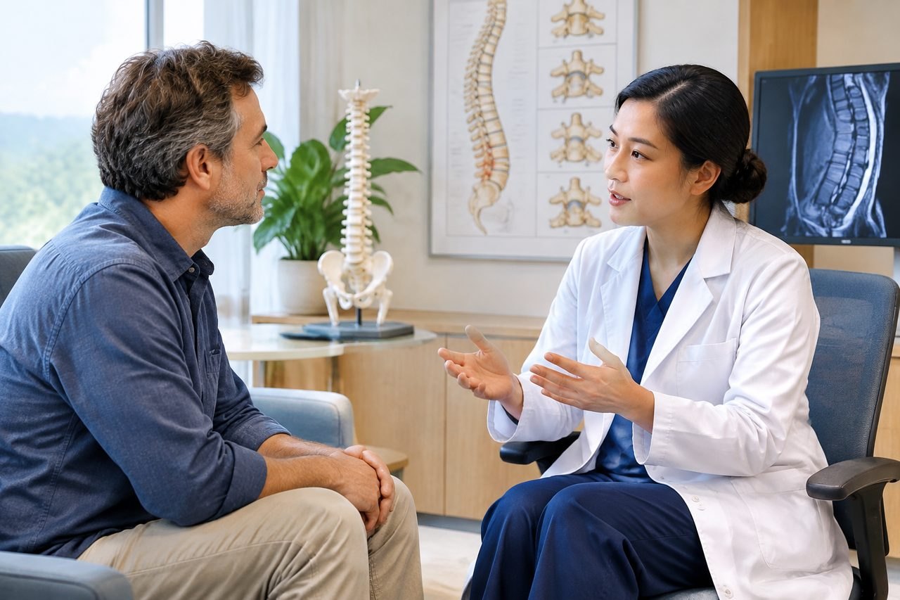AI illustration: A Spinal Fusion Recommendation in China: Questions About Other Options