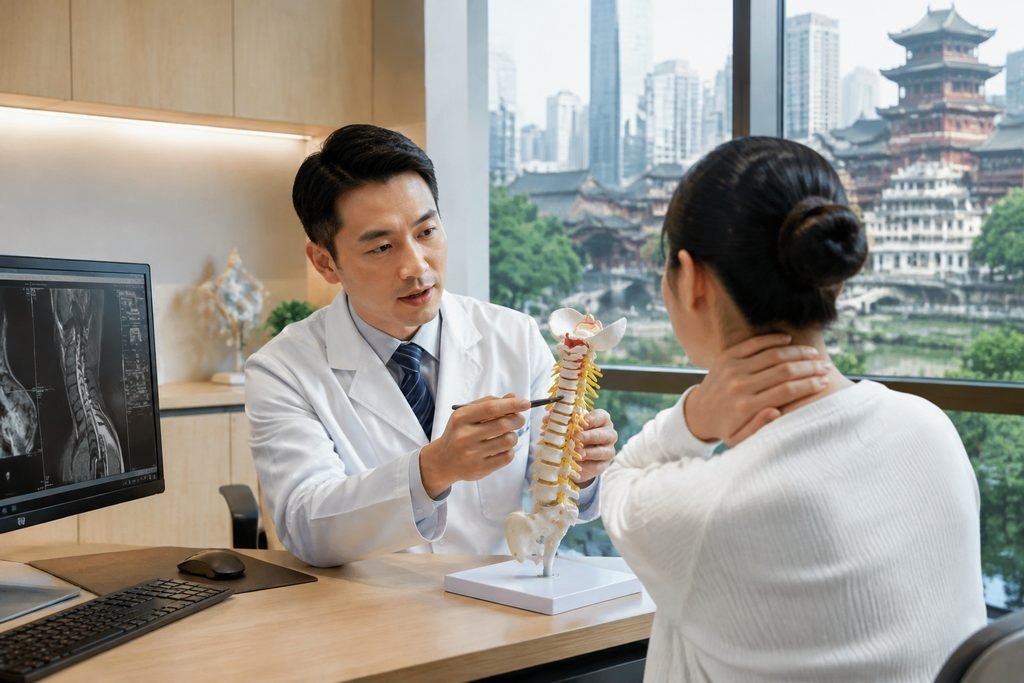 Editorial illustration: Cervical Radiculopathy in China: Understanding Nonsurgical Treatment