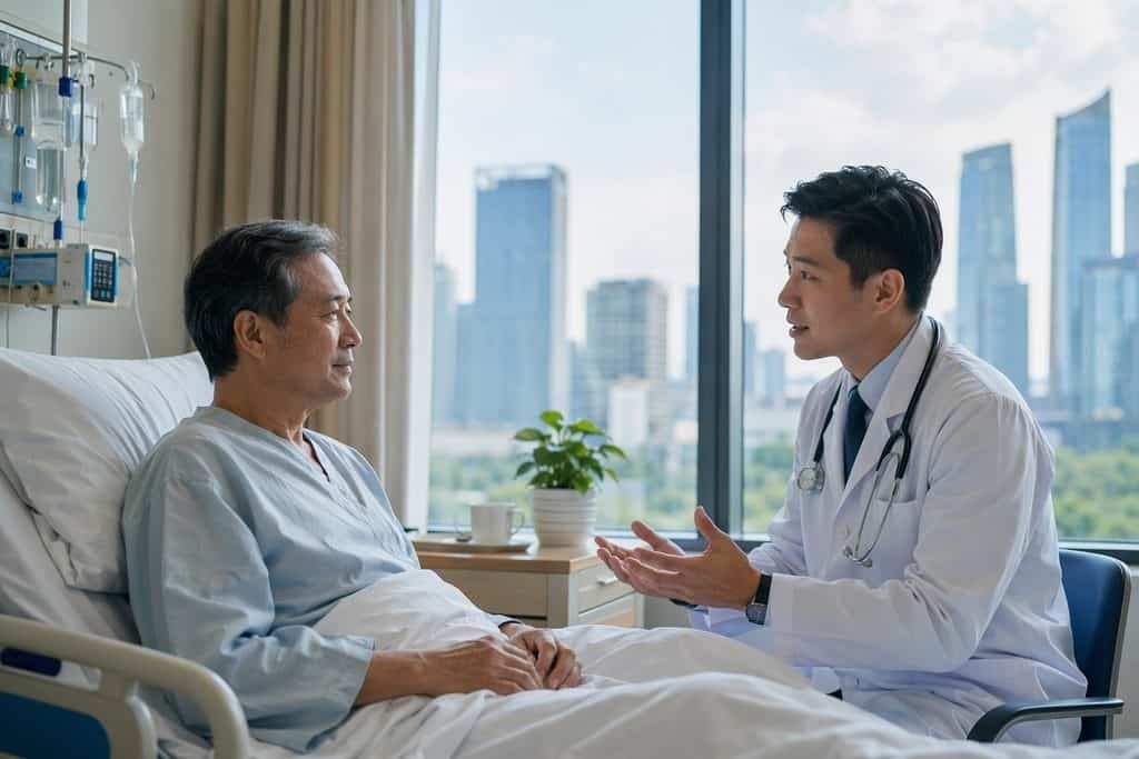 Editorial illustration: Cancer Immunotherapy in China: Communicating With Your Home Medical Team