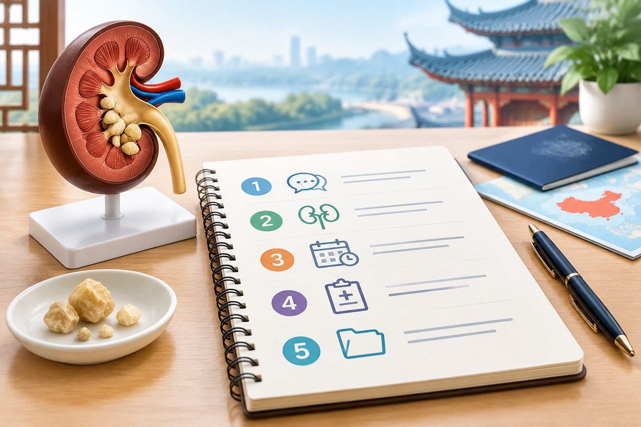 Editorial illustration: PCNL Kidney Stone Surgery in China: Preparing for the First In-Person Discussion