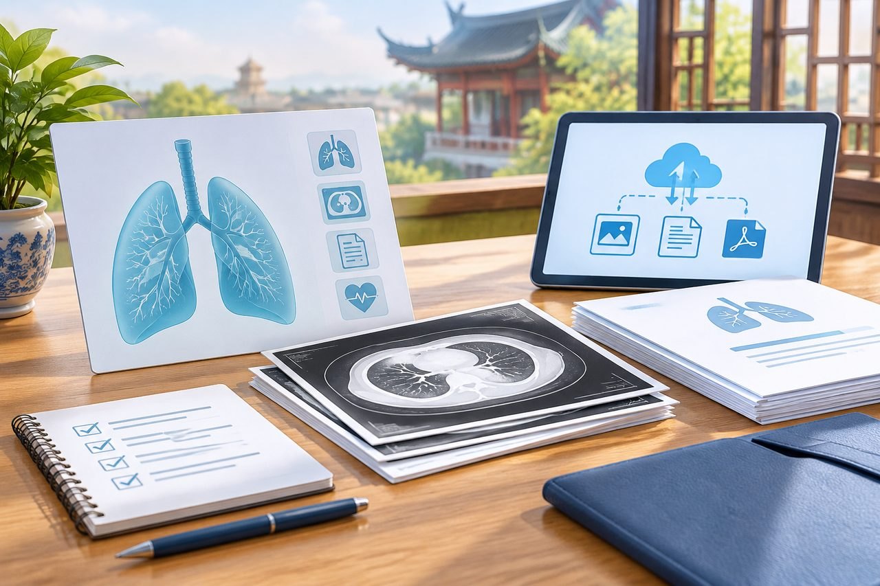 Editorial illustration: Lung Health Assessment in China: Sharing Results With Your Doctor at Home