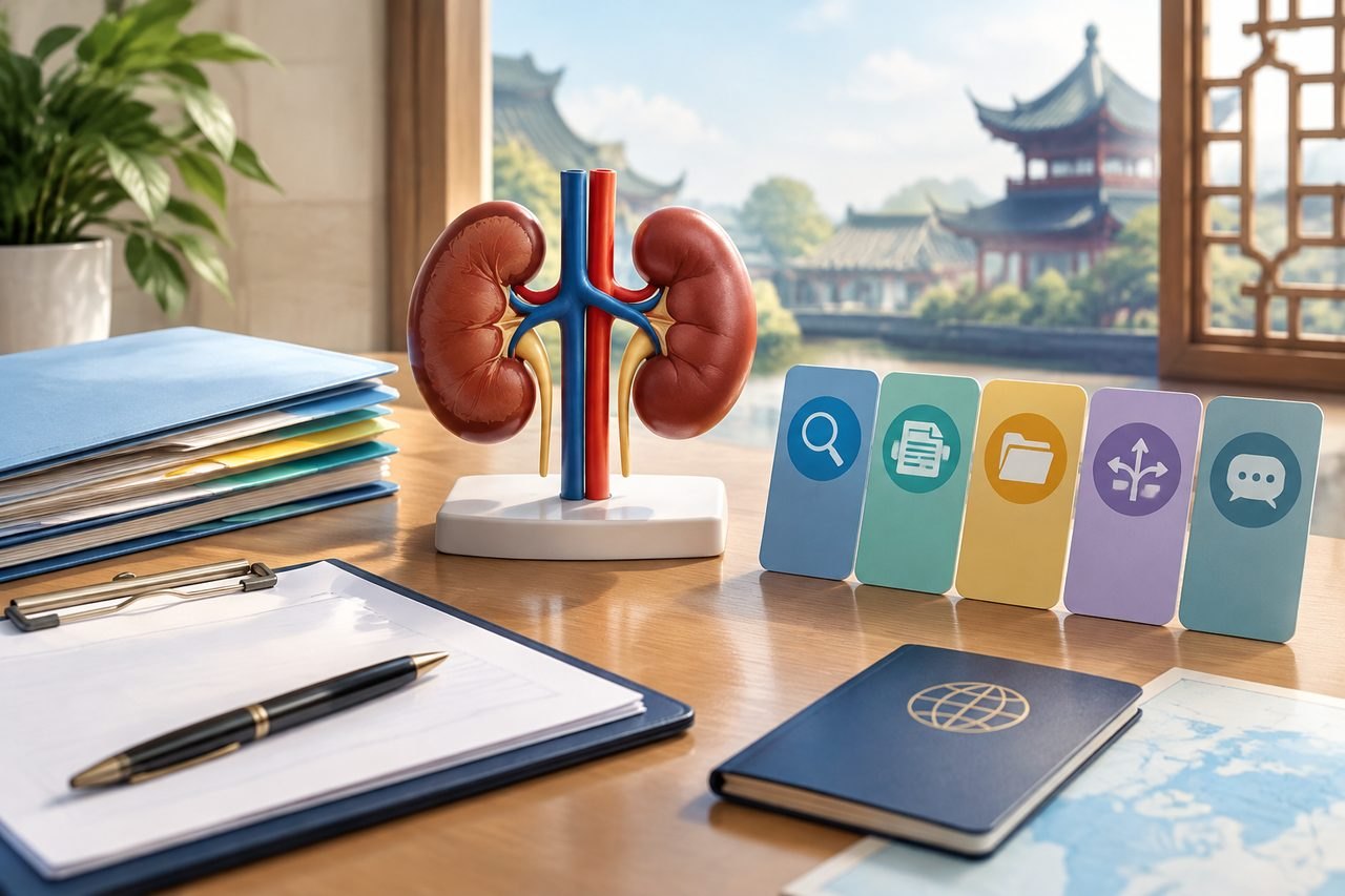 Editorial illustration: Kidney Health Assessment in China: What Happens After an Unexpected Finding?