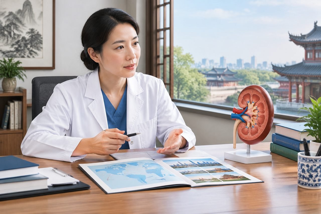 AI illustration: Travelling for Partial Nephrectomy in China: Planning Results and Reviews