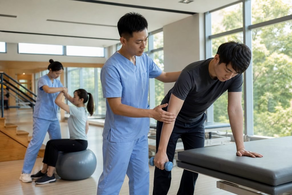 Editorial illustration: Rotator Cuff Repair in China: Questions About Risks and Alternatives