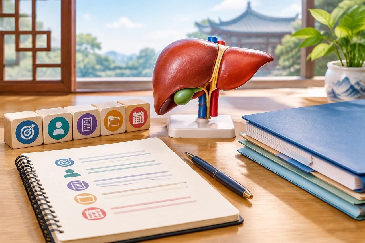 Editorial illustration: Liver Health Assessment in China: Preparing Questions for the Clinician