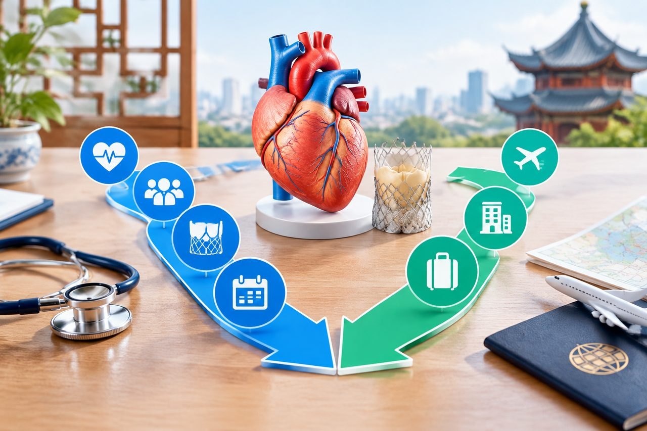 Editorial illustration: TAVR and TAVI in China: Separating Medical and Travel Timelines
