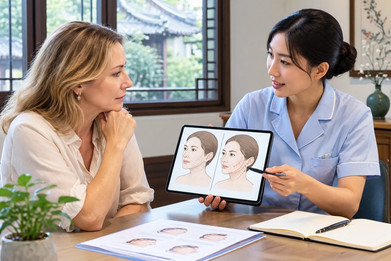 AI illustration: Choosing Facelift Surgery in China: Questions About the Proposed Extent