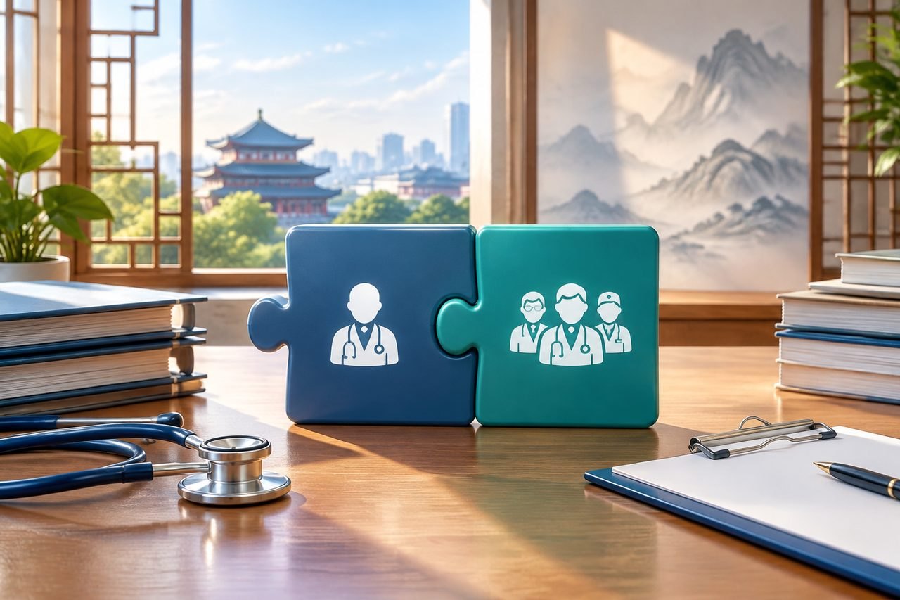 Editorial illustration: China Specialist Review: Single Specialist or MDT: Which Fits Your Case?