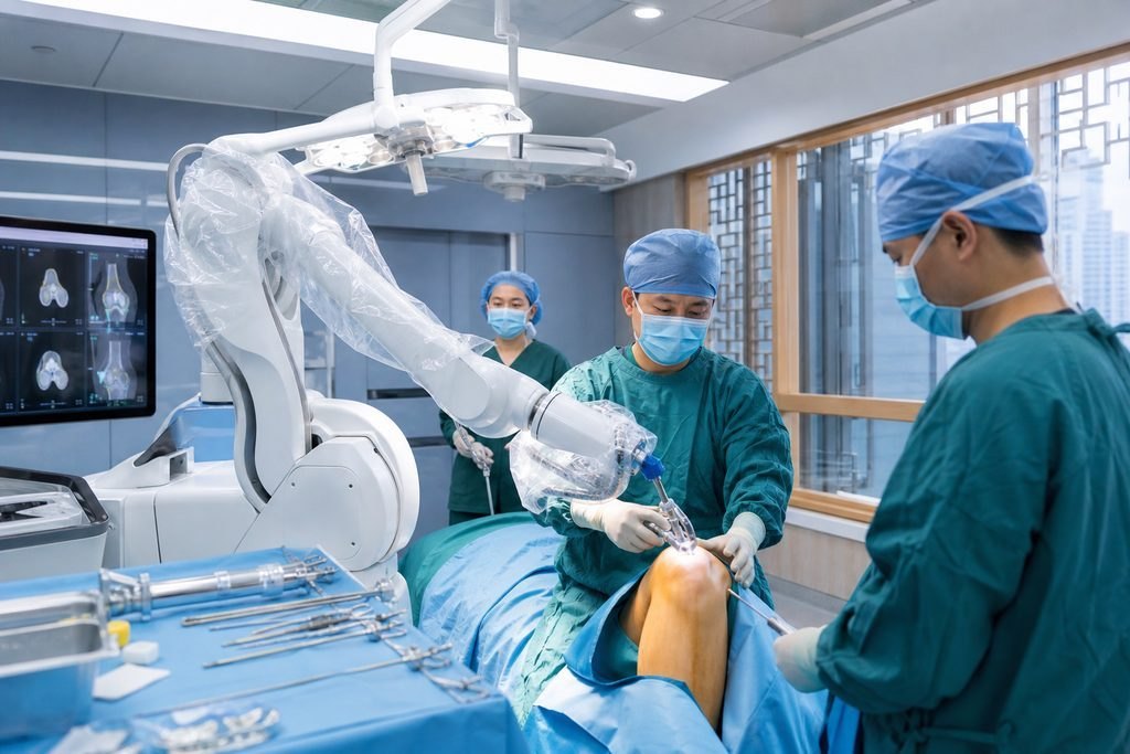 Editorial illustration: Robotic Knee Replacement in China: Confirming the Department and Appointment