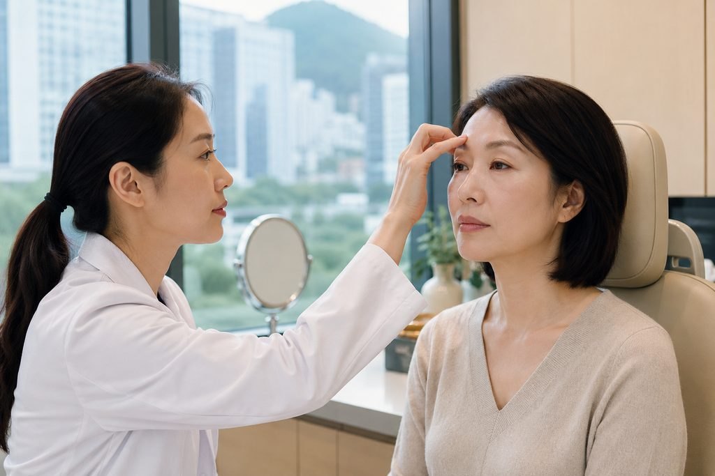 Editorial illustration: Eyelid Surgery in China: Questions About Risks and Alternatives