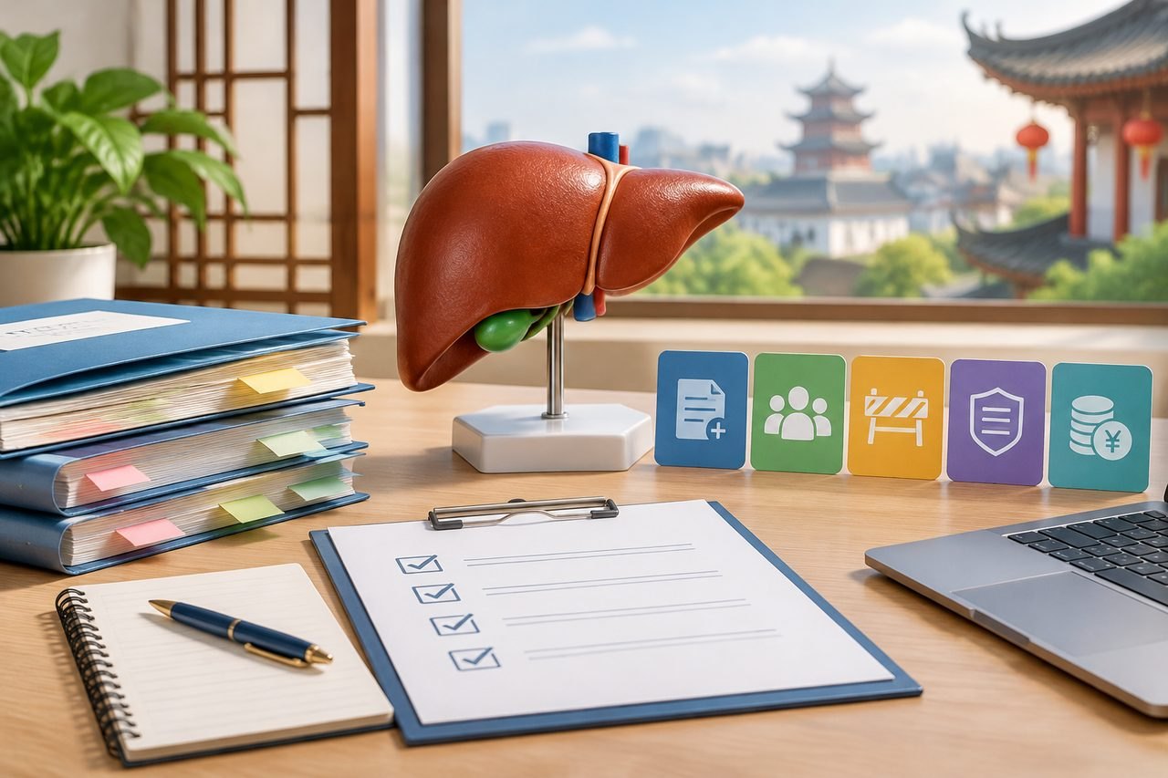 Editorial illustration: Chronic Liver Disease Care in China: What to Do When Records Are Missing