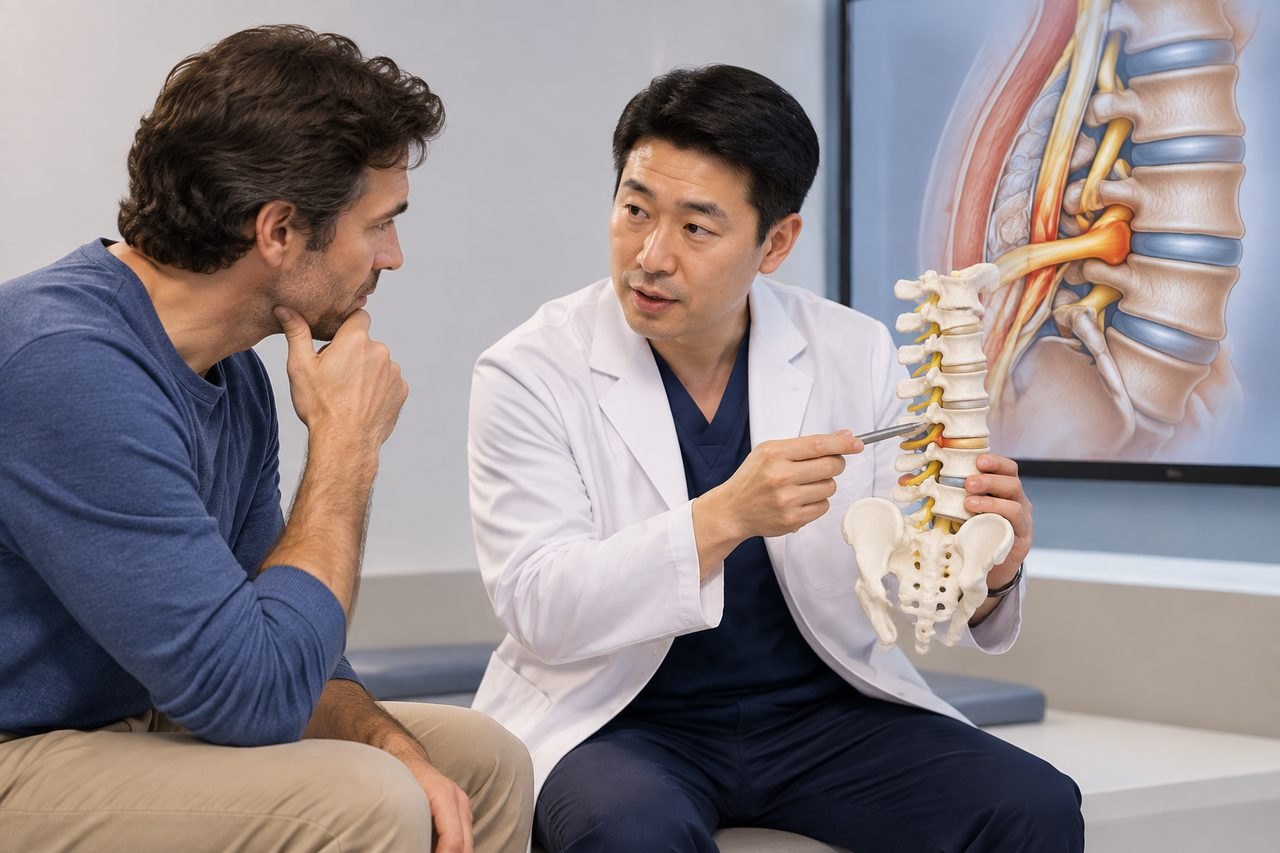 AI illustration: Considering Lumbar Decompression in China: Questions About the Treatment Goal