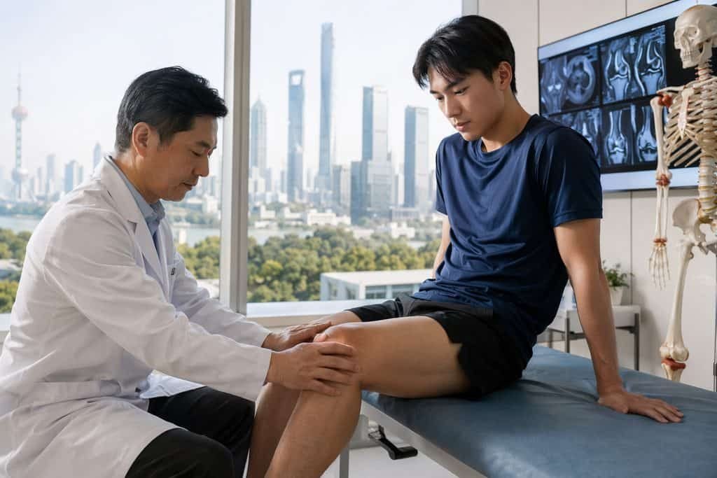 Editorial illustration: Meniscal Tear in China: Which Questions Require an In-Person Assessment?