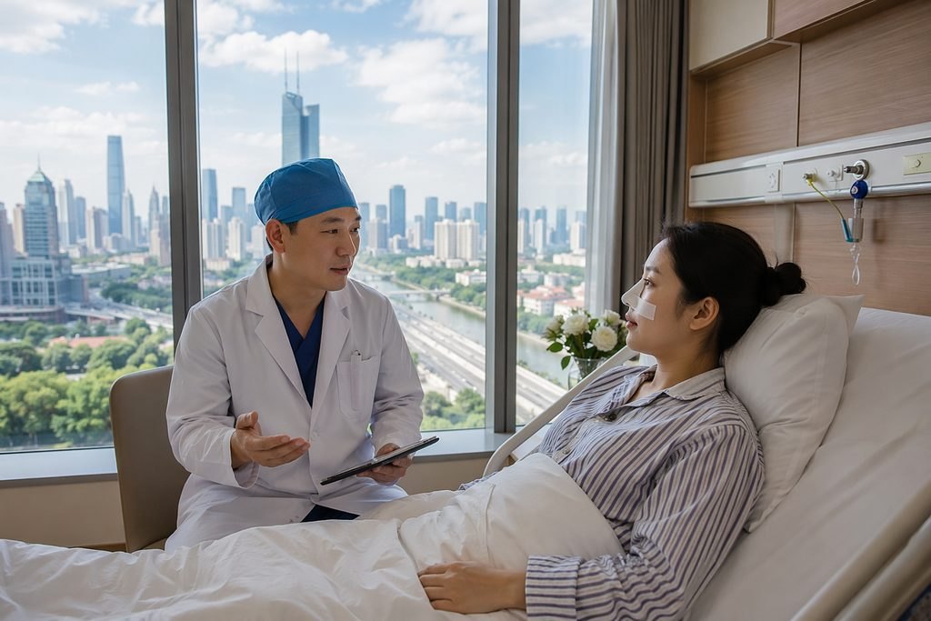 Editorial illustration: Septoplasty in China: Separating Medical and Travel Timelines