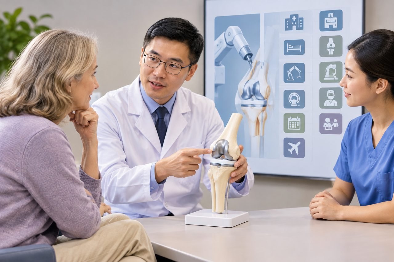 AI illustration: Robotic Knee Replacement Costs in China: Comparing the Complete Estimate