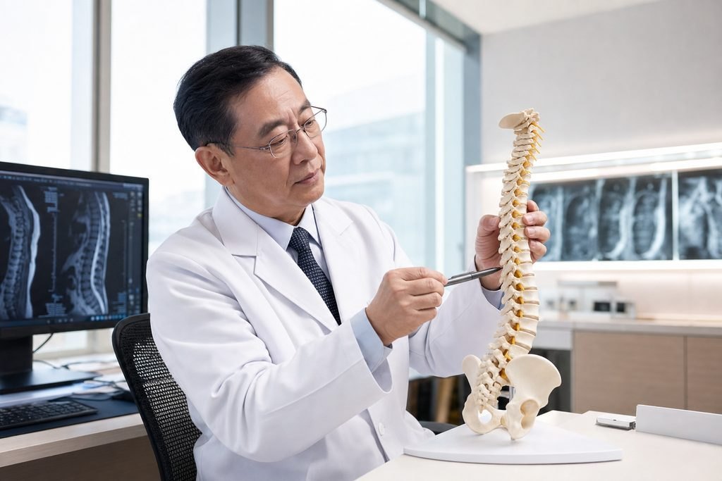 Editorial illustration: Scoliosis Surgery in China: Communicating With Your Home Medical Team