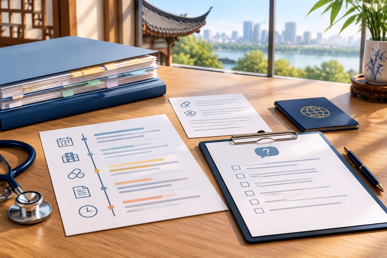 Editorial illustration: China Specialist Review: How to Organise a Long Treatment History for a New Specialist