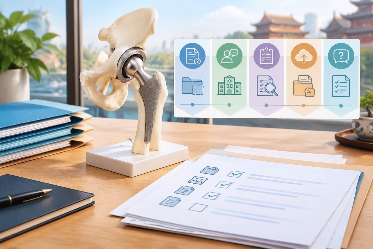 Editorial illustration: Robotic Hip Replacement in China: What to Do When Records Are Missing