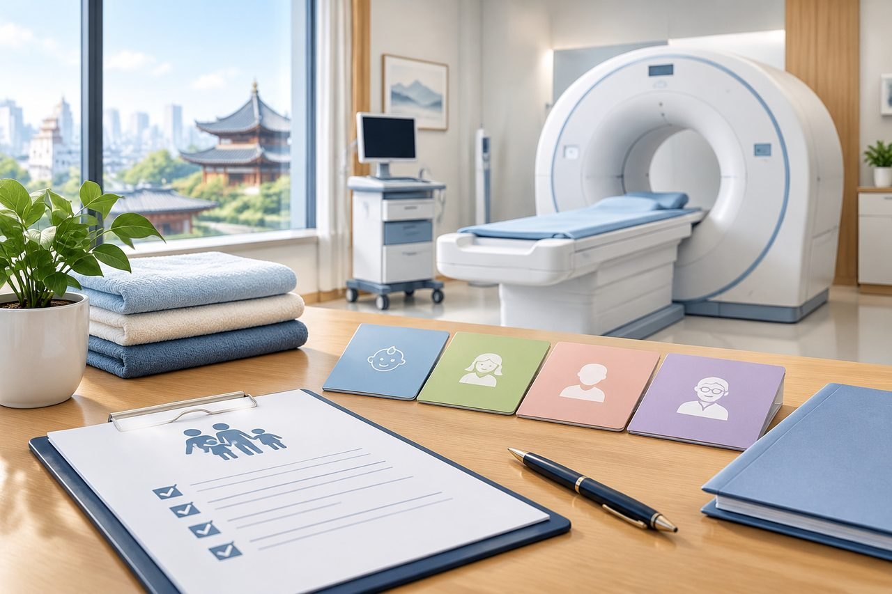 Editorial illustration: Family Health Checkups in China: Planning Family Scheduling