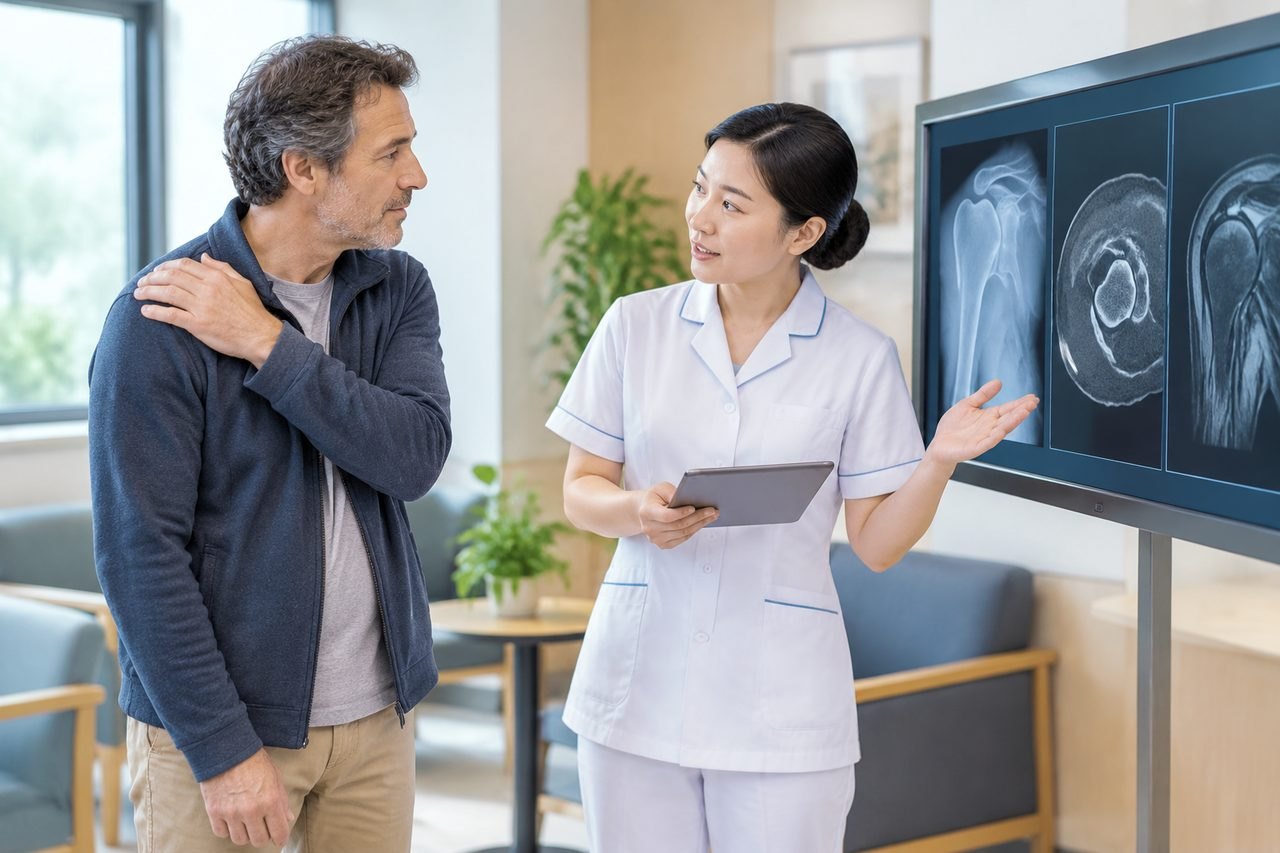 AI illustration: Shoulder Replacement in China: What Can Existing Scans Help Explain?