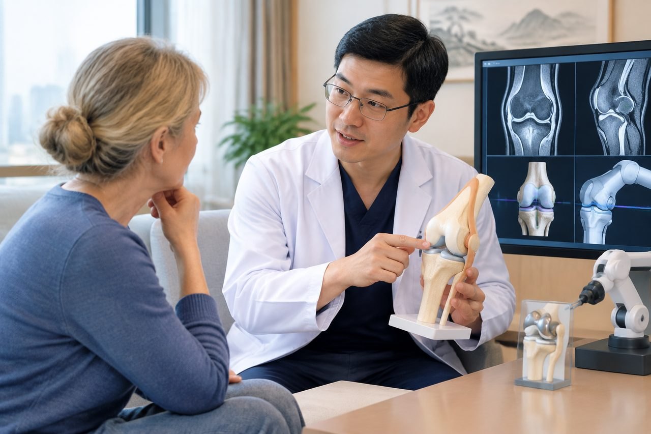 AI illustration: Robotic Knee Surgery in China: Can Existing Scans Be Used for Planning?