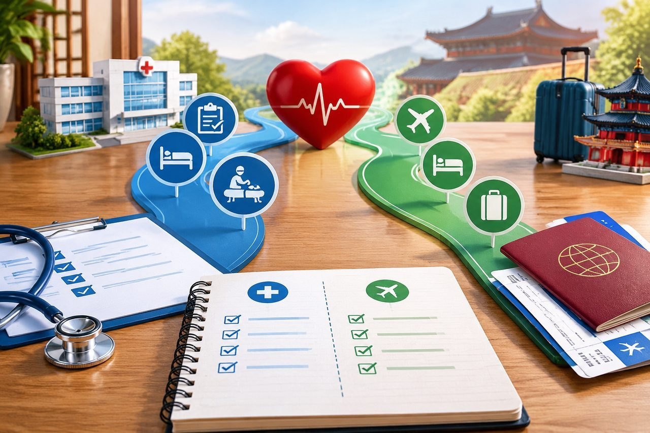 Editorial illustration: Cerebral Bypass Surgery in China: Separating Medical and Travel Timelines