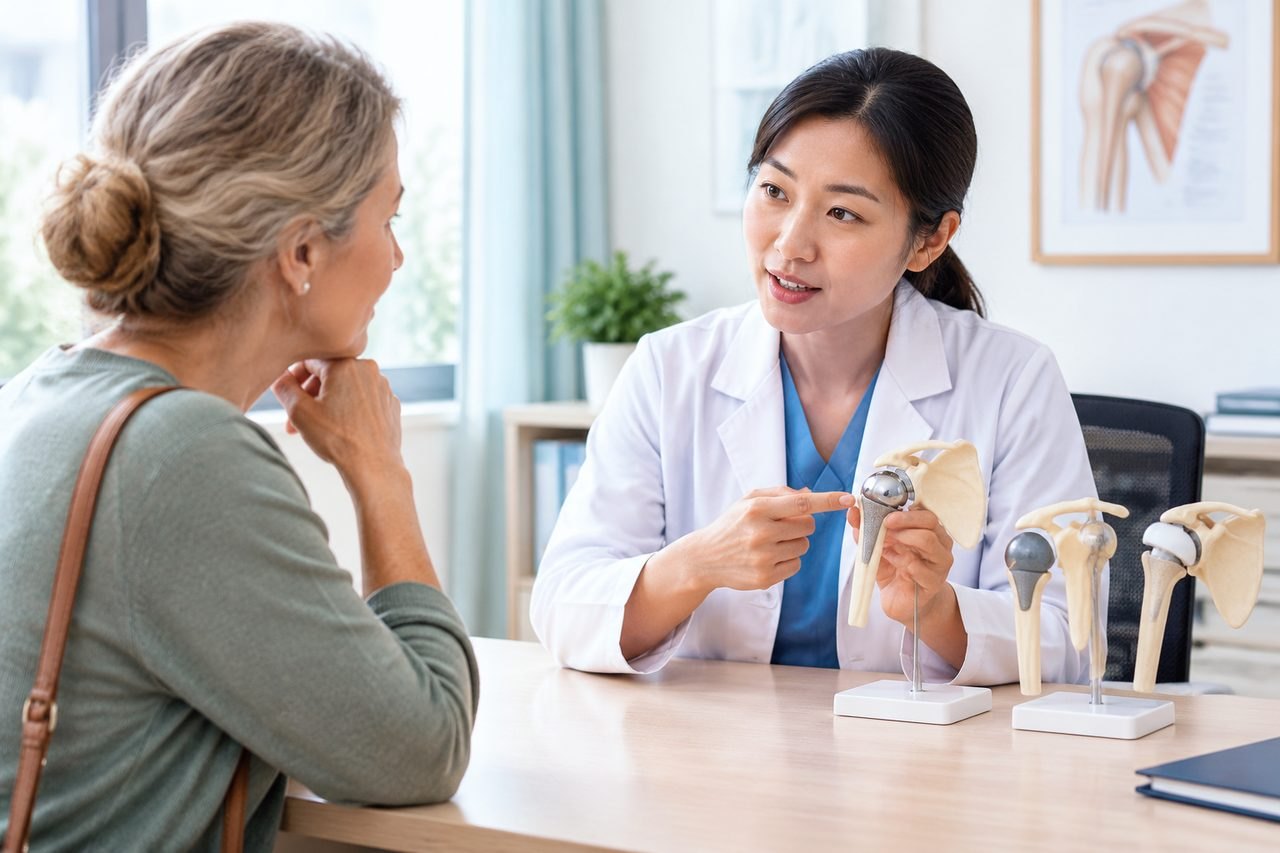 AI illustration: Shoulder Replacement Costs in China: Comparing the Proposed Implant Plan