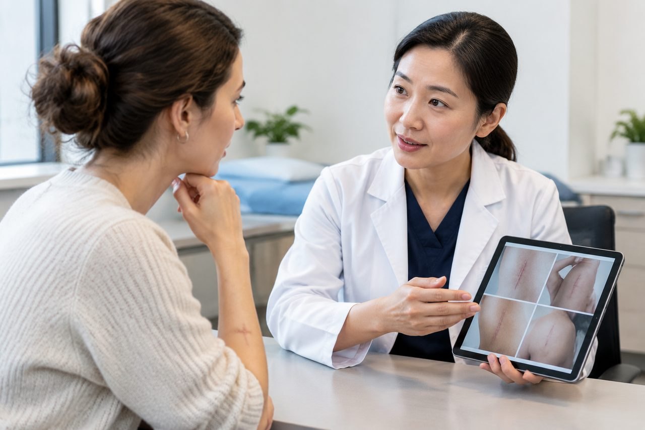 AI illustration: Scar Revision in China: What Can Photographs Show Before a Consultation?