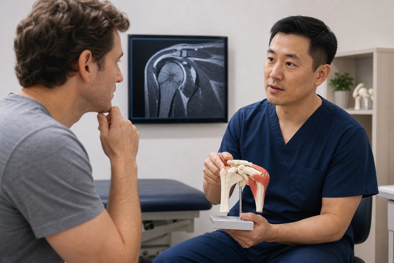 AI illustration: Rotator Cuff Repair in China: Which Shoulder Records Help the Review?