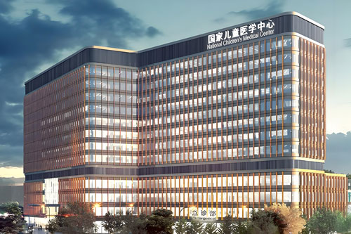 Shanghai Children's Medical Center architectural illustration from the licensed image collection