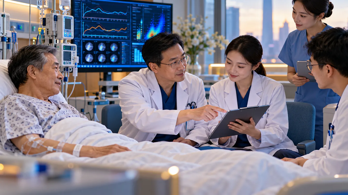 Chinese CAR T follow-up team assessing recovery after infusion with laboratory results