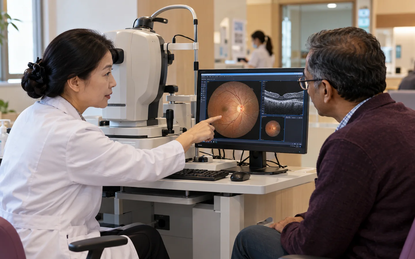 International adult patient completing retinal imaging and diabetes follow up after retinopathy treatment