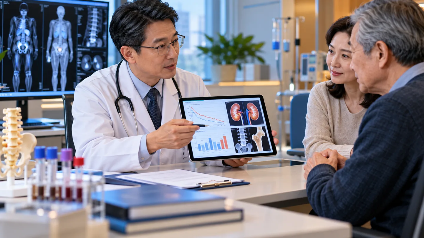 Chinese myeloma follow-up reviewing response markers kidney function and supportive care
