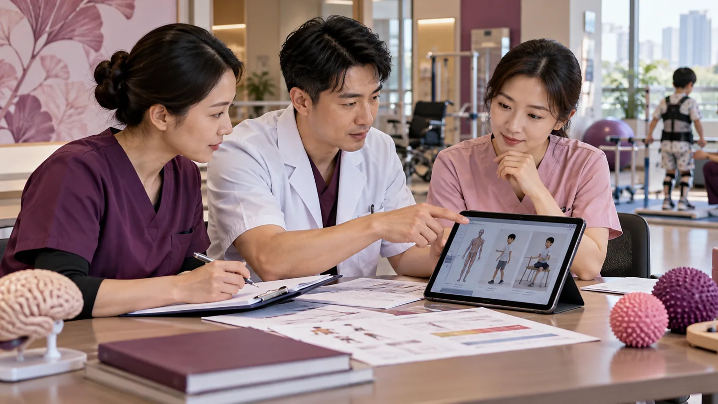 Chinese physical occupational and speech therapists planning disease specific rehabilitation